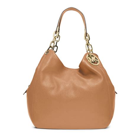 michael michael kors fulton large leather shoulder bag 398.00|Michael Kors shoulder bag sale.